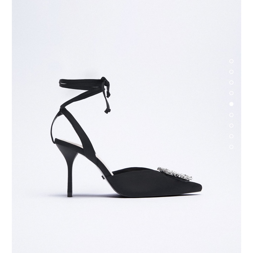 Zara embellished tied pumps - Picture 6 of 10